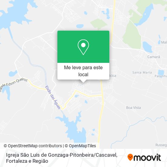 Igreja São Luís de Gonzaga-Pitonbeira / Cascavel mapa