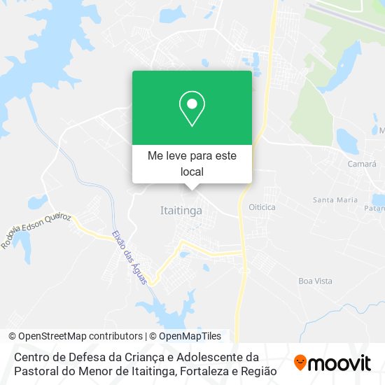 Centro de Defesa da Criança e Adolescente da Pastoral do Menor de Itaitinga mapa