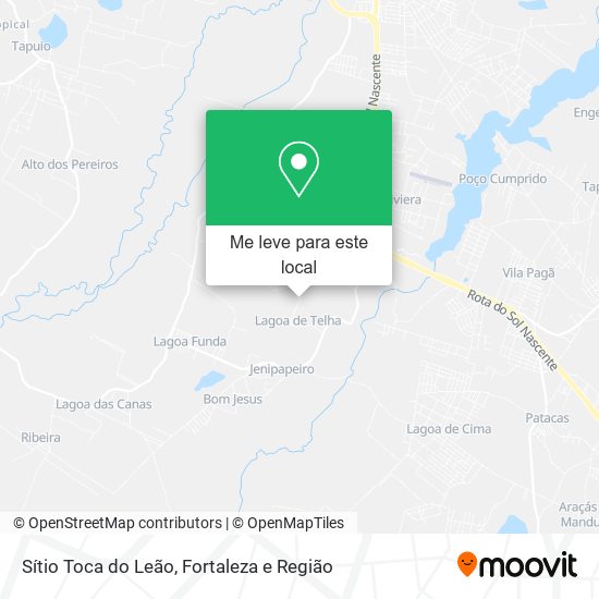 Sítio Toca do Leão mapa