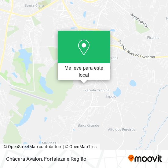 Chácara Avalon mapa