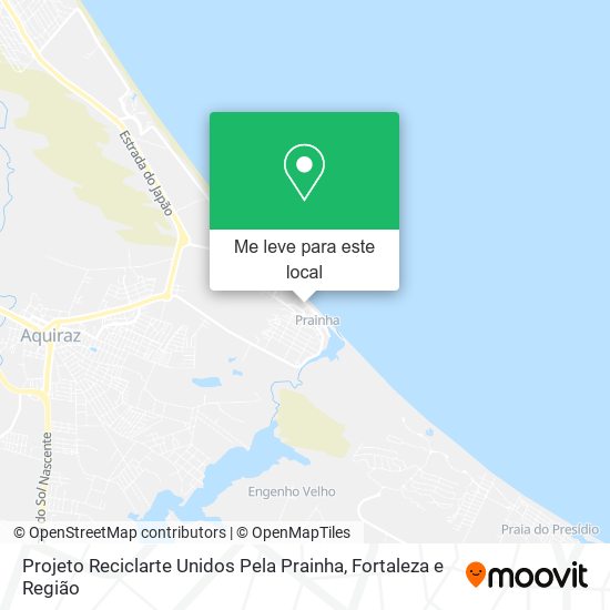 Projeto Reciclarte Unidos Pela Prainha mapa