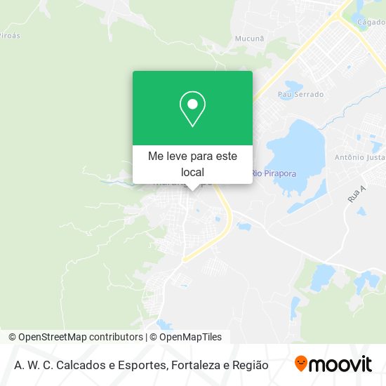 A. W. C. Calcados e Esportes mapa