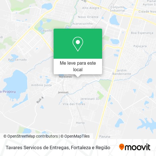 Tavares Servicos de Entregas mapa