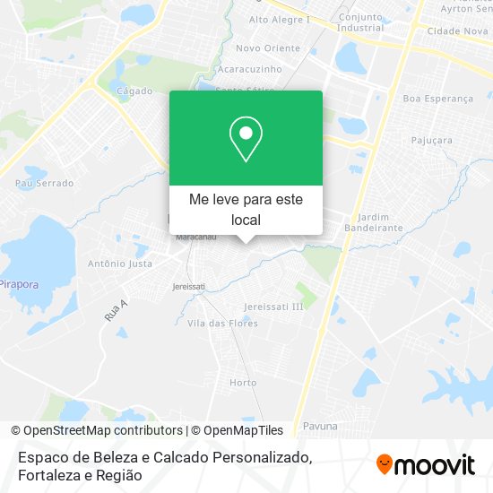 Espaco de Beleza e Calcado Personalizado mapa