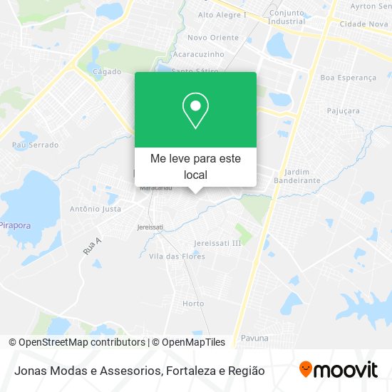 Jonas Modas e Assesorios mapa