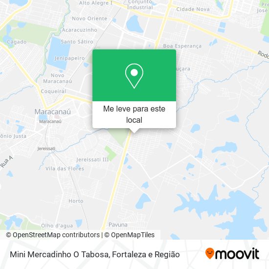 Mini Mercadinho O Tabosa mapa