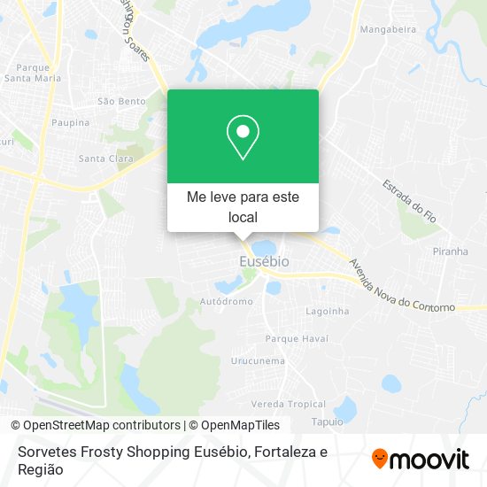Sorvetes Frosty Shopping Eusébio mapa