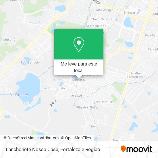 Lanchonete Nossa Casa mapa