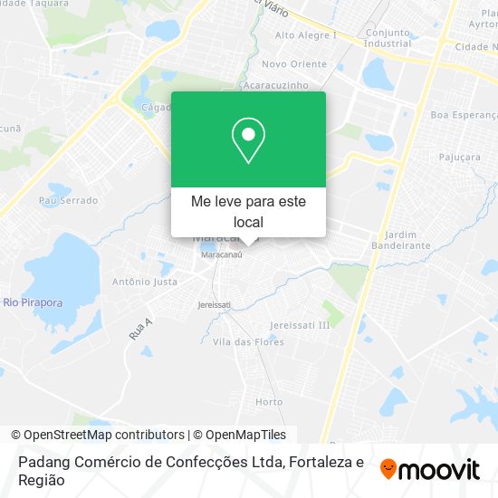 Padang Comércio de Confecções Ltda mapa