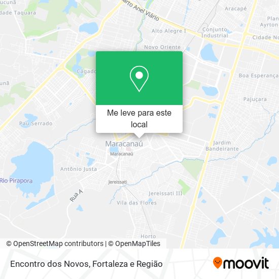 Encontro dos Novos mapa