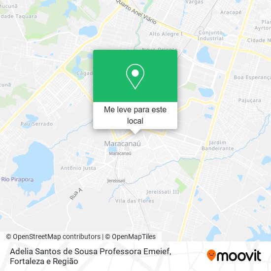 Adelia Santos de Sousa Professora Emeief mapa