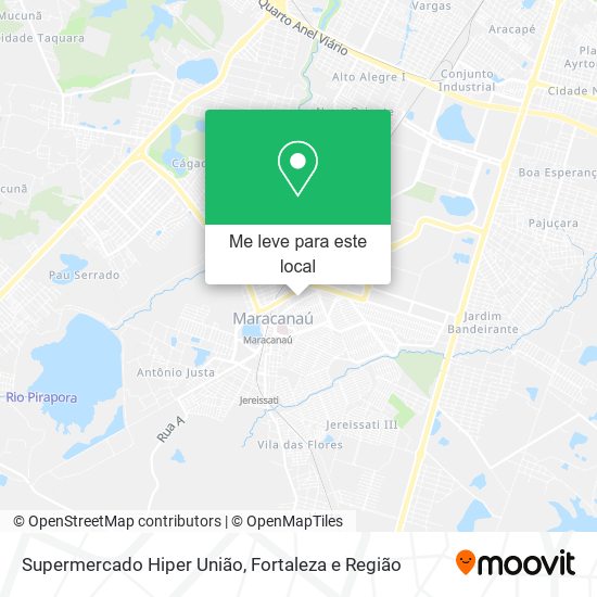 Supermercado Hiper União mapa