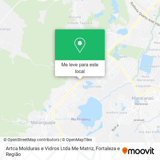 Artca Molduras e Vidros Ltda Me Matriz mapa