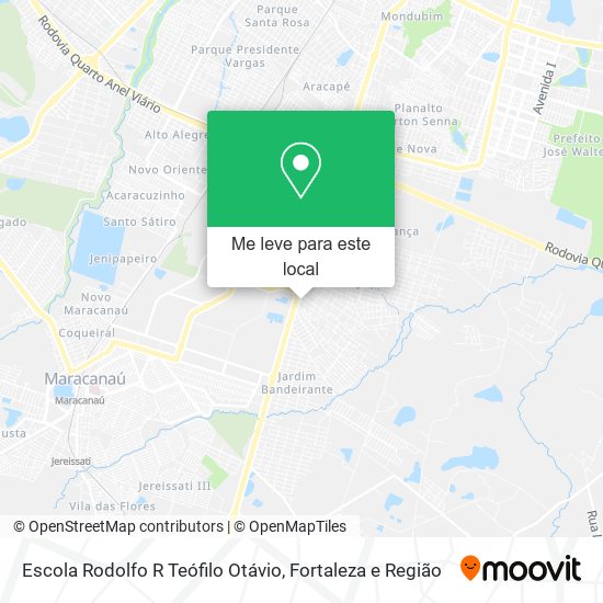 Escola Rodolfo R Teófilo Otávio mapa