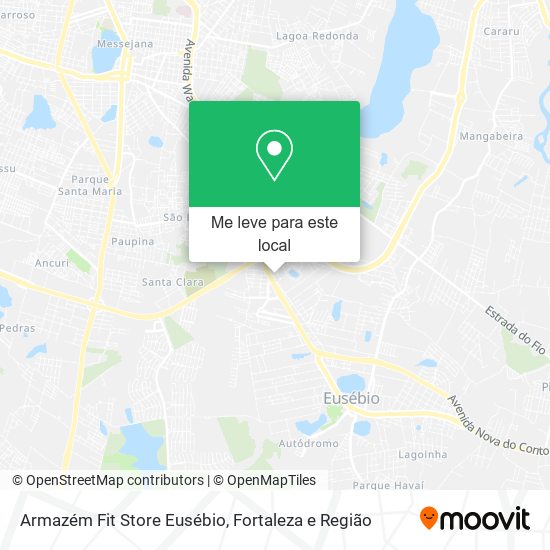 Armazém Fit Store Eusébio mapa