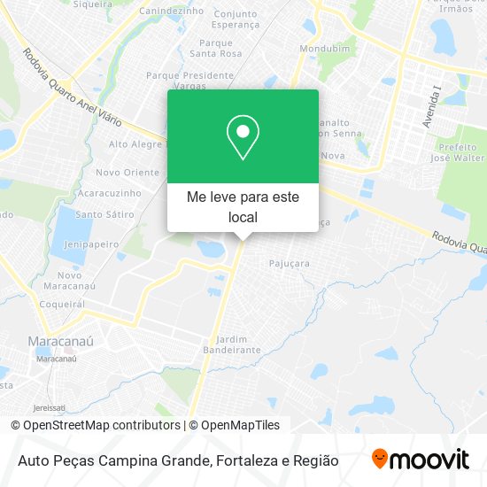 Auto Peças Campina Grande mapa