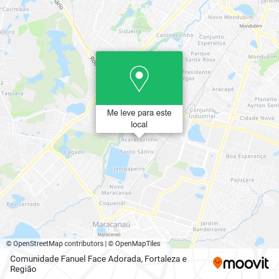 Comunidade Fanuel Face Adorada mapa