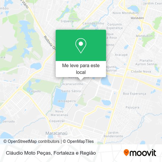 Cláudio Moto Peças mapa