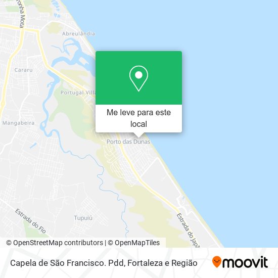 Capela de São Francisco. Pdd mapa