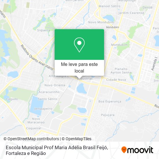 Escola Municipal Prof Maria Adélia Brasil Feijó mapa