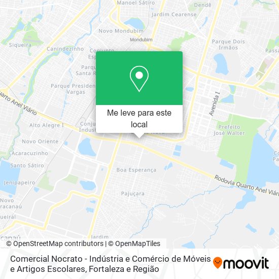 Comercial Nocrato - Indústria e Comércio de Móveis e Artigos Escolares mapa