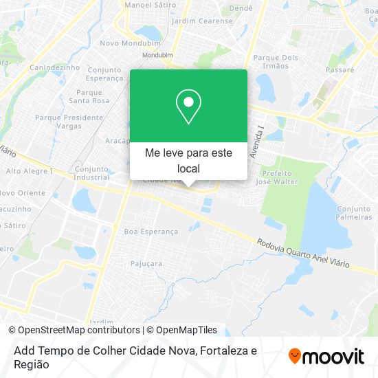 Add Tempo de Colher Cidade Nova mapa