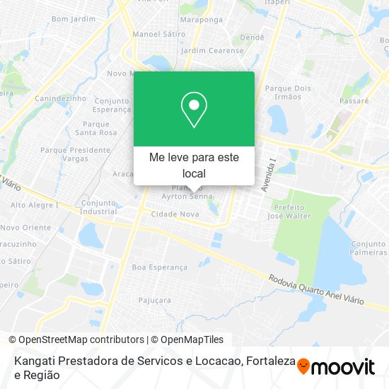 Kangati Prestadora de Servicos e Locacao mapa