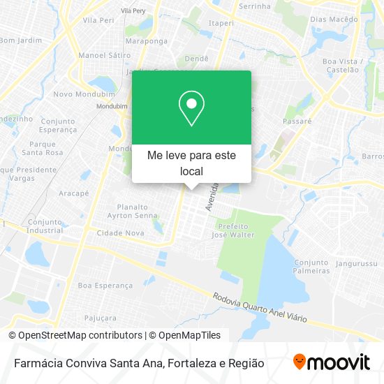 Farmácia Conviva Santa Ana mapa