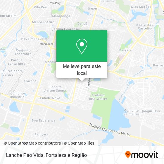 Lanche Pao Vida mapa