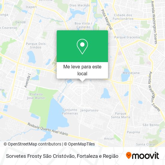 Sorvetes Frosty São Cristóvão mapa