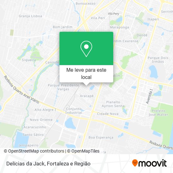 Delícias da Jack mapa