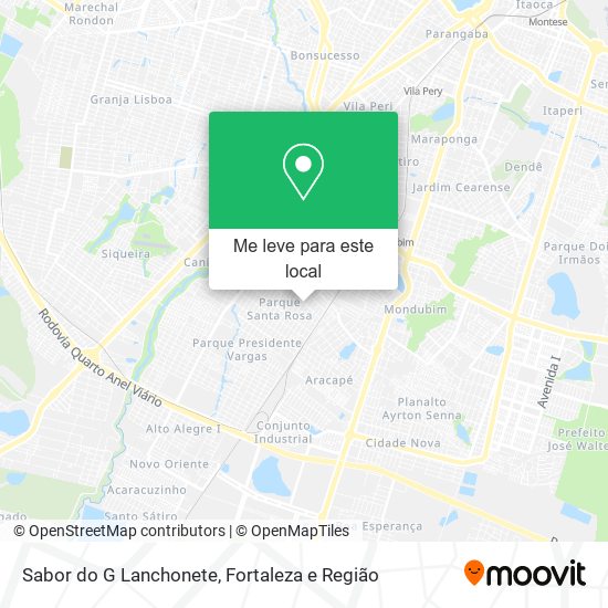 Sabor do G Lanchonete mapa