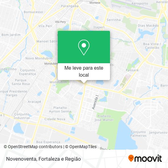 Novenoventa mapa