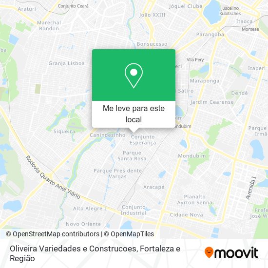 Oliveira Variedades e Construcoes mapa