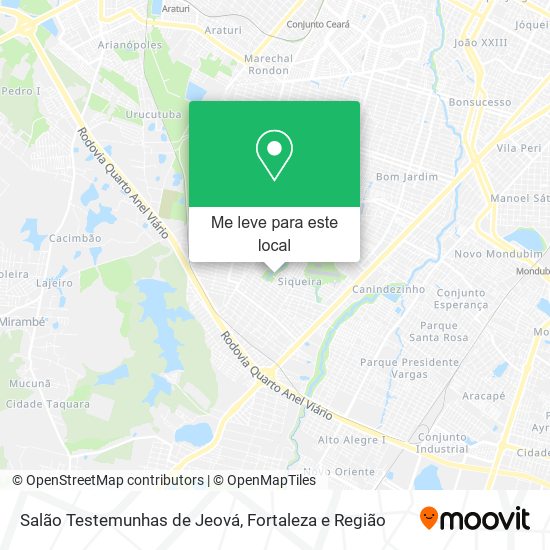 Salão Testemunhas de Jeová mapa