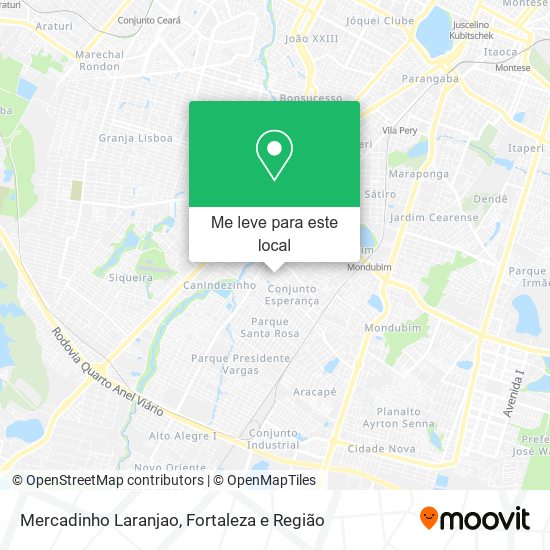 Mercadinho Laranjao mapa