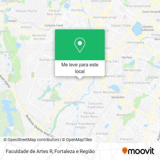 Faculdade de Artes R mapa