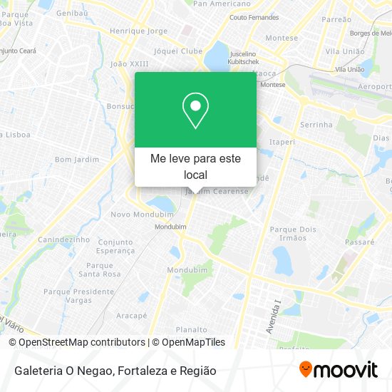 Galeteria O Negao mapa