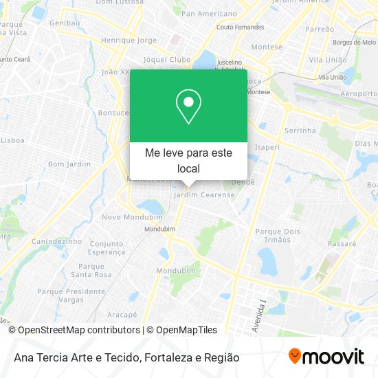 Ana Tercia Arte e Tecido mapa