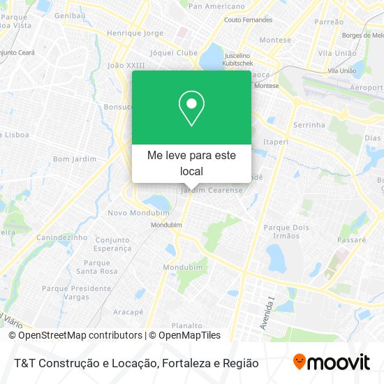 T&T Construção e Locação mapa