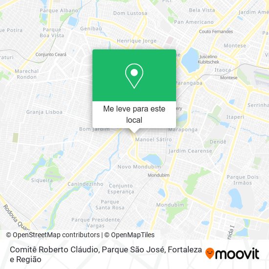 Comitê Roberto Cláudio, Parque São José mapa