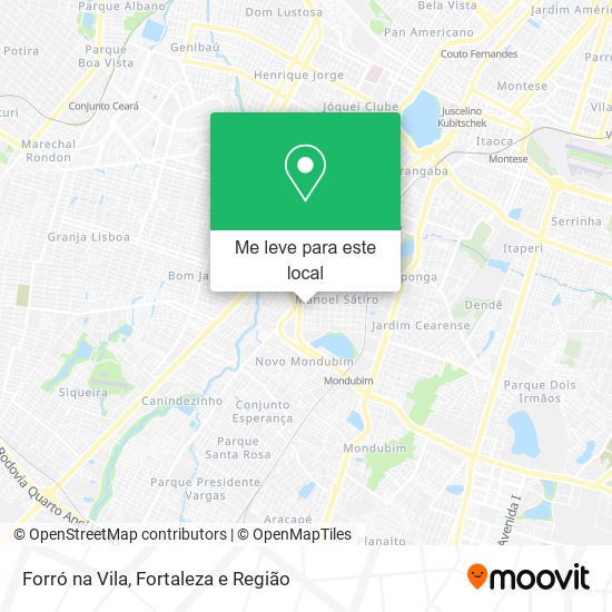 Forró na Vila mapa