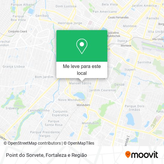 Point do Sorvete mapa