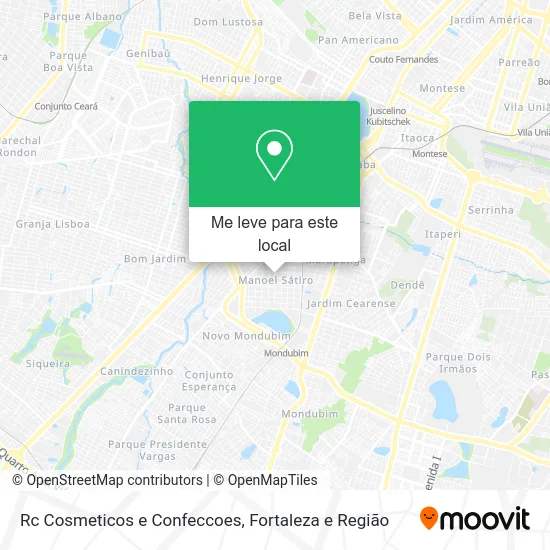 Rc Cosmeticos e Confeccoes mapa