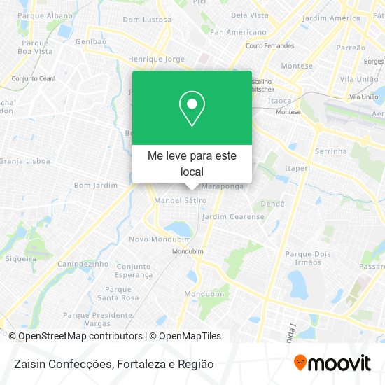 Zaisin Confecções mapa