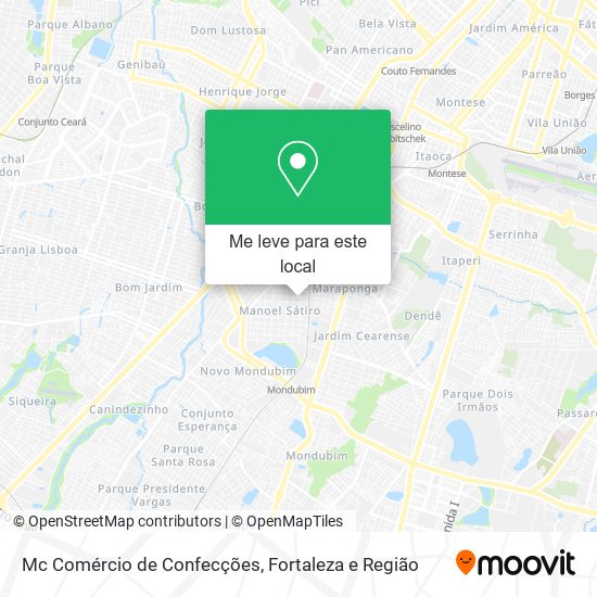 Mc Comércio de Confecções mapa