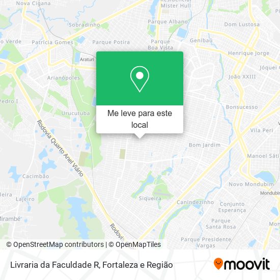 Livraria da Faculdade R mapa