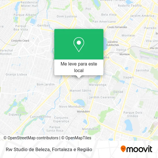 Rw Studio de Beleza mapa