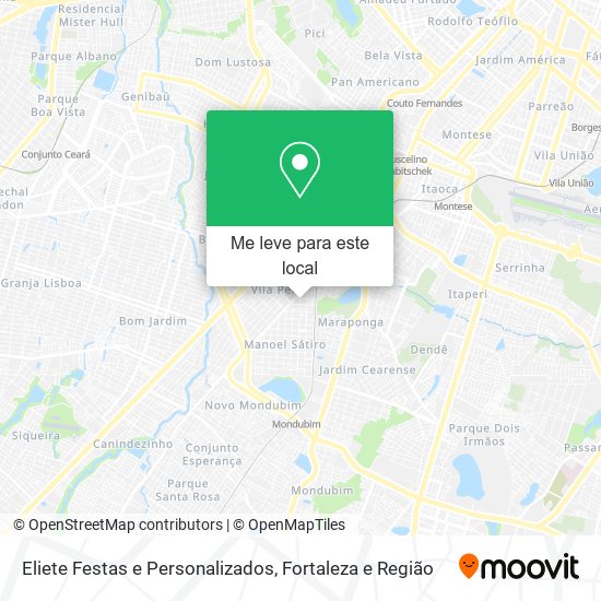 Eliete Festas e Personalizados mapa