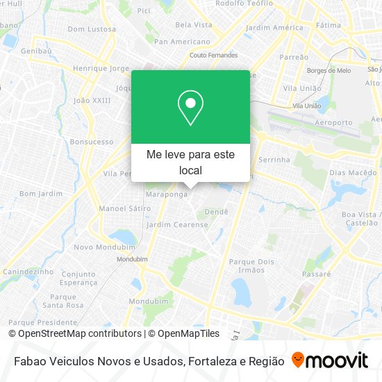 Fabao Veiculos Novos e Usados mapa